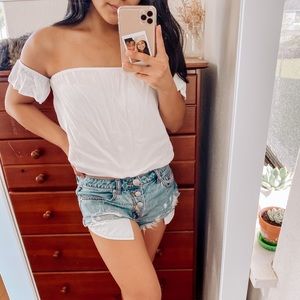 Brandy Melville White Becca Top